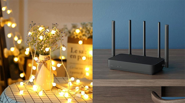 Đèn trang trí ảnh hưởng đến tốc độ truyền tín hiệu của router.