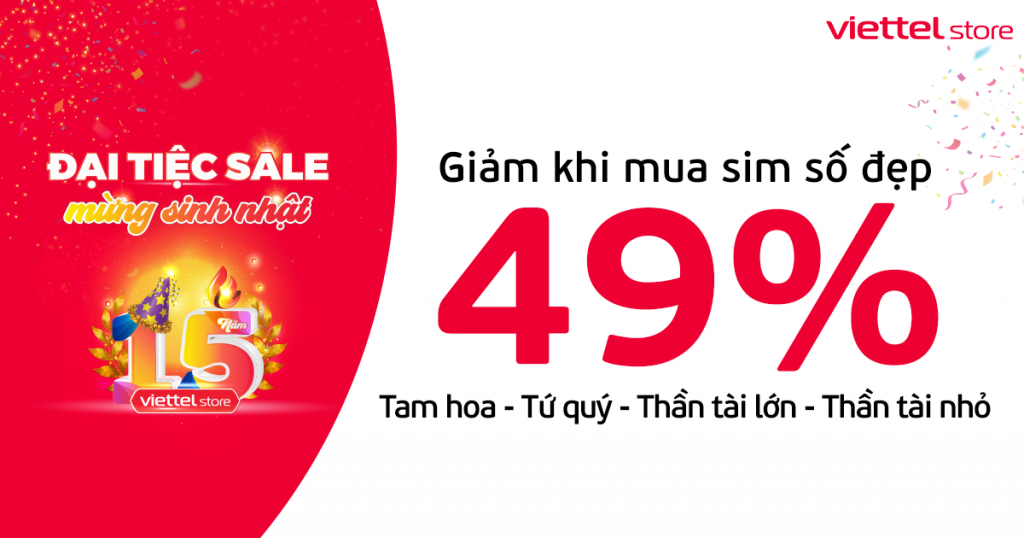 Sim số đẹp giảm đến 49%