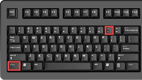 Cách phóng to, thu nhỏ màn hình máy tính bằng Sử dụng tổ hợp phím “Ctrl + phím chức năng”