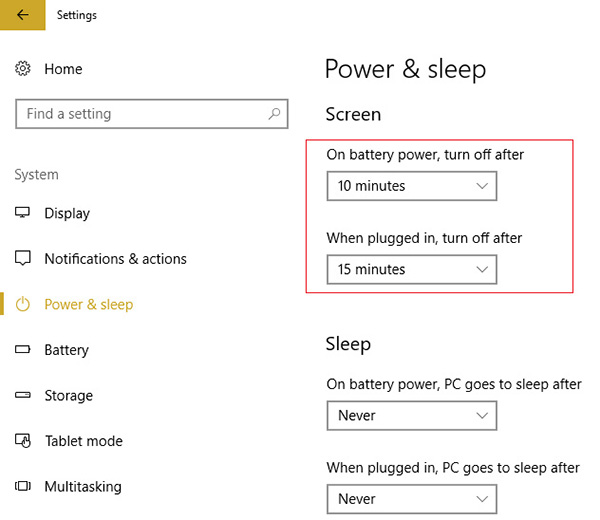 Tăng thời gian chờ khóa màn hình từ cài đặt Windows (2)