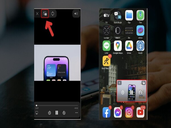 chia đôi màn hình iphone