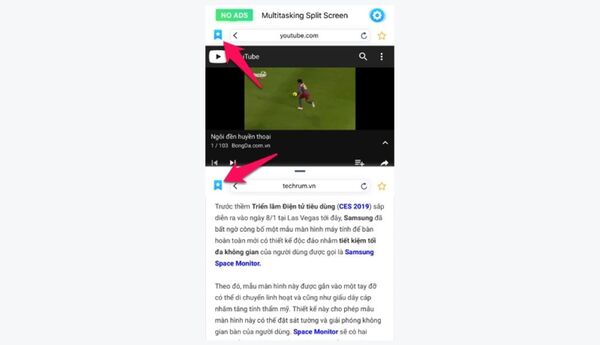 chia đôi màn hình iphone