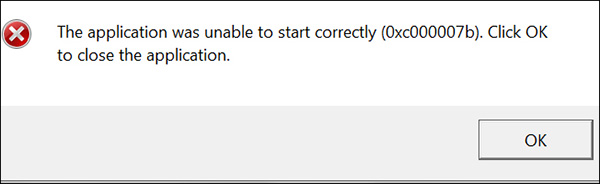 Nguyên nhân gây lỗi application was unable to start correctly 0xc000007b