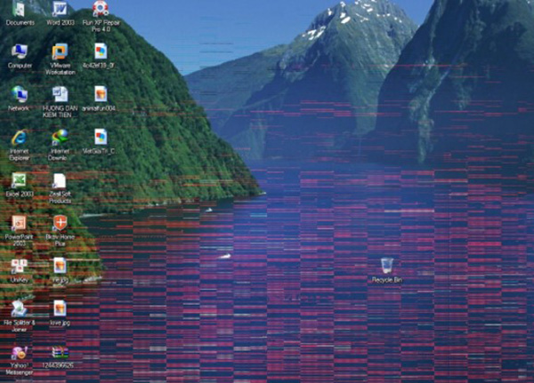 Dấu hiệu màn hình máy tính bị nhiễu