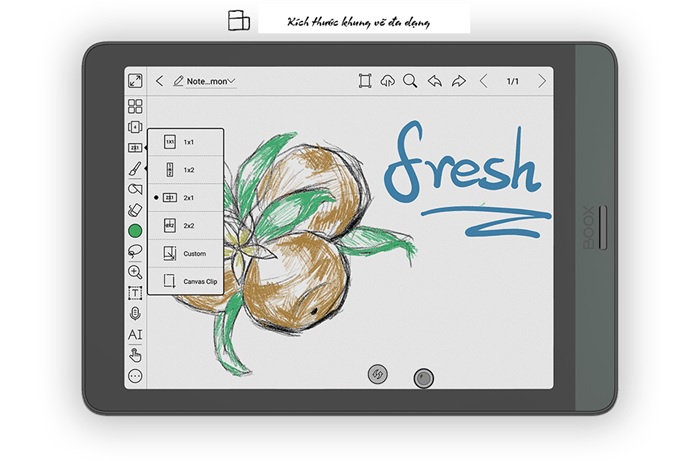 Vẽ tranh trên Onyx Boox Nova3 Color