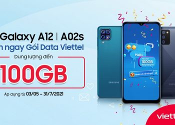 Sắm Samsung Galaxy A12| A02s - Nhận ngay 100GB Data 4G Viettel