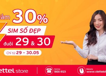 Giảm 30% SIM số đẹp đuôi 29 & 30