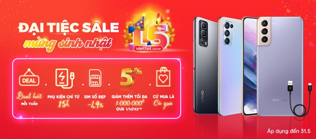 Đại tiệc sale mừng sinh nhật Viettel Store