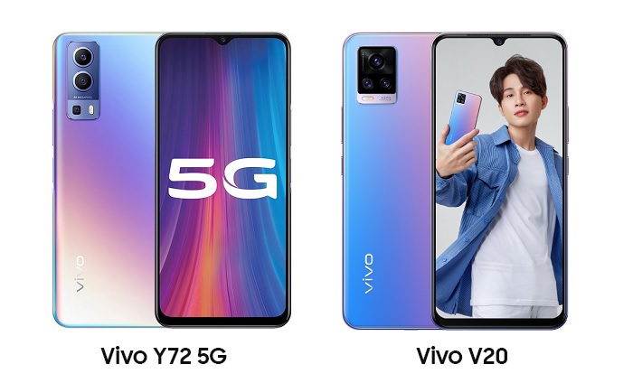 So sánh Vivo Y72 5G và Vivo V20