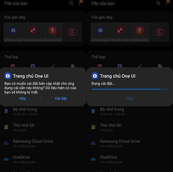 Cài đặt file giao diện One UI Home