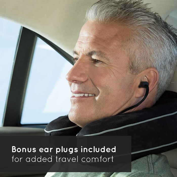 Gối massage cổ vai gáy TA-NMSQ220BK-EU dùng pin AAA Homedics