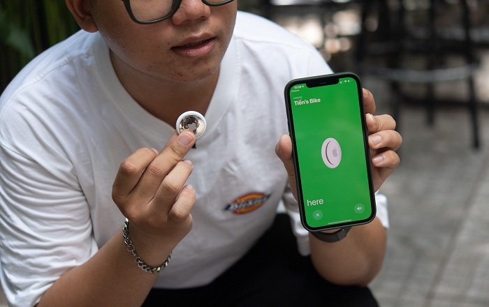 Cả 3 lần đánh rơi đầu tiên AirTag vẫn phát ra âm thanh, theo dõi bình thường