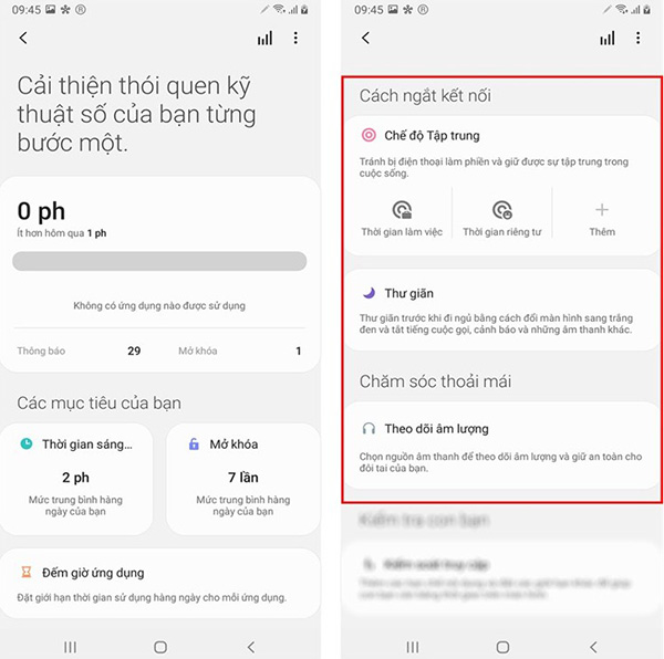 Có thêm 1 số chế độ giúp bạn hạn chế phụ thuộc vào điện thoại
