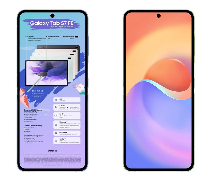 Ảnh render Galaxy Z Flip 3