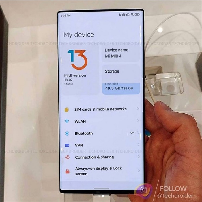 Mi MIX 4 chạy giao diện MIUI 13