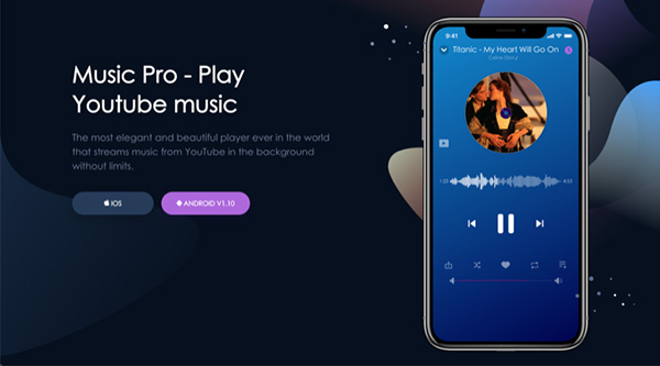 Ứng dụng nghẹ nhạc Youtube khi tắt màn hình Music Pro