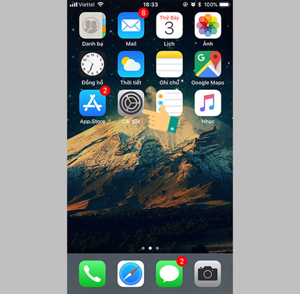Cách bật nút Home ảo trên iPhone