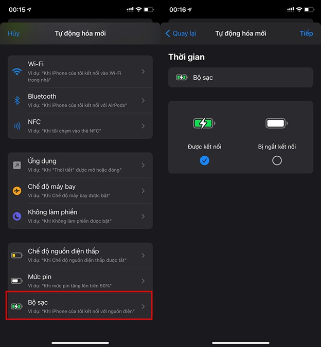 cách cài đồng hồ sạc pin iPhone