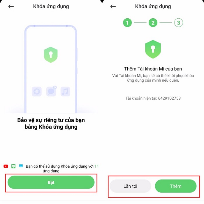 cách khóa ứng dụng trên điện thoại Xiaomi