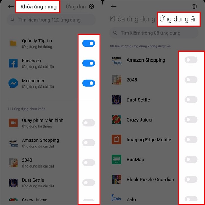 cách khóa ứng dụng trên điện thoại Xiaomi