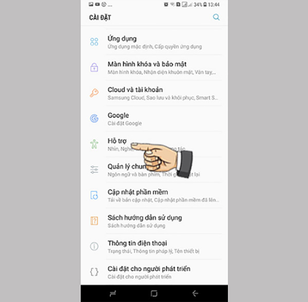 Thu nhỏ màn hình Samsung bằng thiết lập trong phần cài đặt (1)