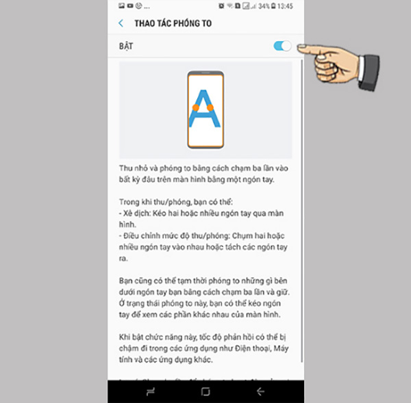 Thu nhỏ màn hình Samsung bằng thiết lập trong phần cài đặt (3)