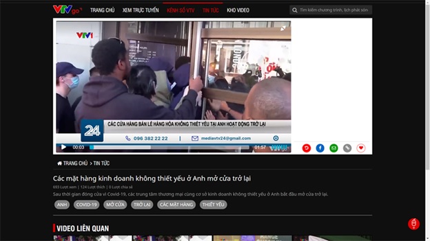 Bấm vào logo của chương trình bạn muốn xem