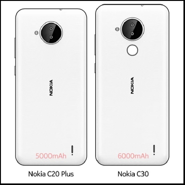 Nokia C30 và Nokia C20 Plus có thiết kế tương tự nhau