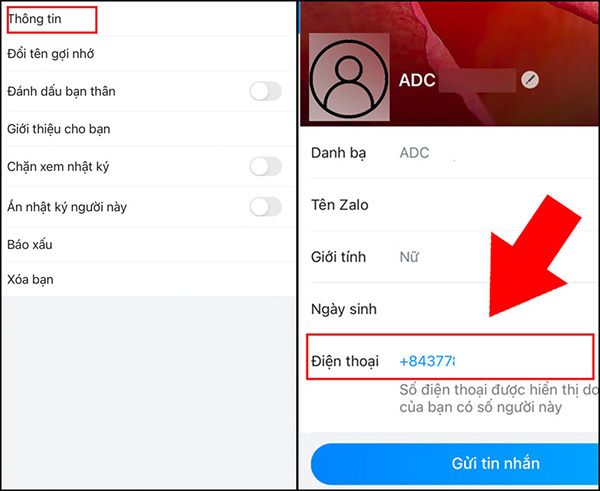 Cách lấy số điện thoại từ Zalo sang điện thoại (2)