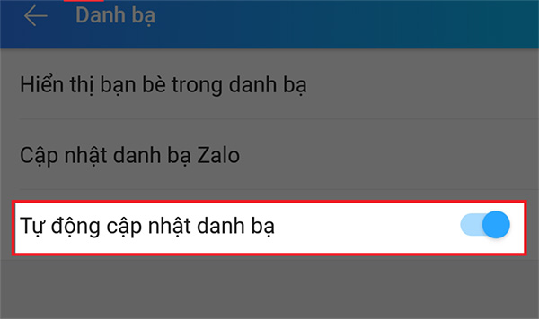 Cách đồng bộ danh bạ Zalo với danh bạ điện thoại (1)