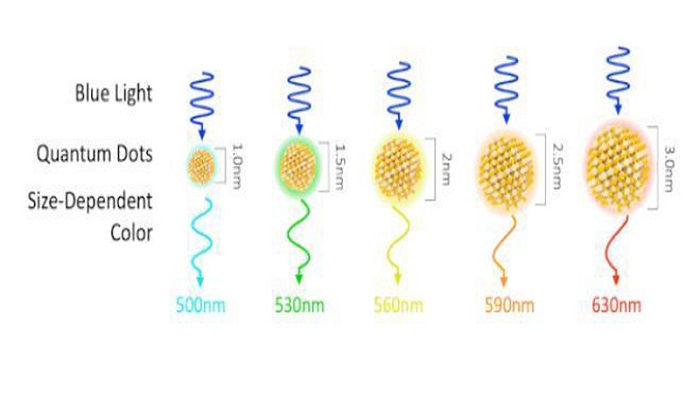 Kích thước chấm lượng tử quyết định màu sắc