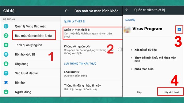 Chọn Quản trị viên thiết bị
