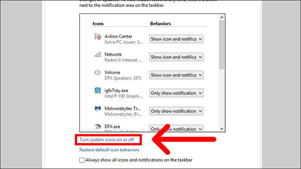 Lỗi mất biểu tượng pin trên Taskbar Windows 7, 8 (1)