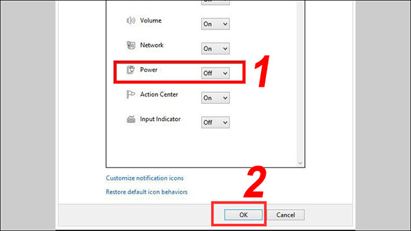 Lỗi mất biểu tượng pin trên Taskbar Windows 7, 8 (2)