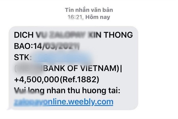 Không được nhấn vào các đường link không an toàn