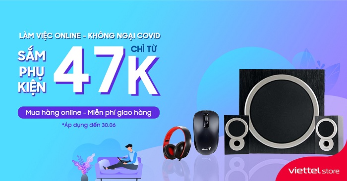 Làm việc online - Không ngại Covid - Sắm phụ kiện giá chỉ từ 47K
