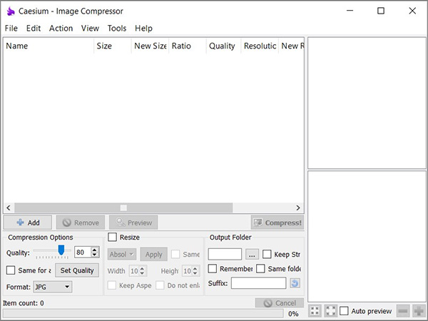 Phần mềm giảm dung lượng ảnh Caesium