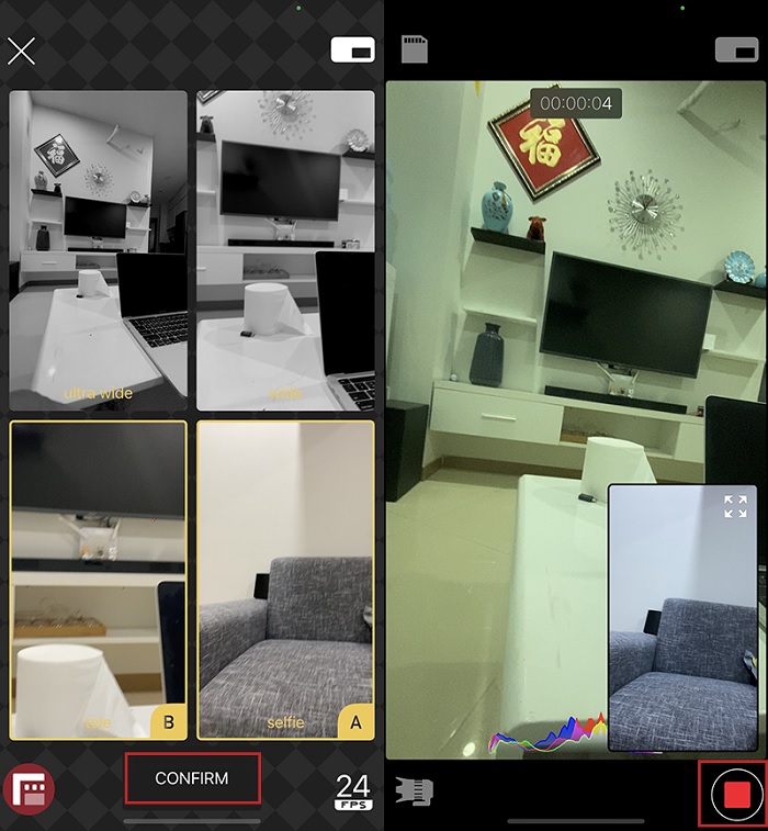 Quay hoặc tạm dừng quay