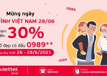 Mừng ngày Gia đình Việt Nam 28/06 - Giảm 30% SIM số đẹp có đầu 0989**