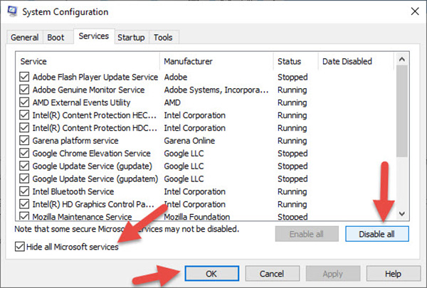 Sửa lỗi xung đột phần mềm và hệ điều hành (2)