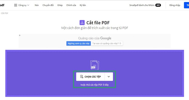 Nhấn nút Chọn các tệp