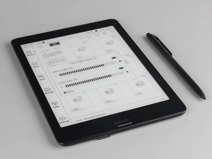 Màn hình máy đọc sách rất trực quan, tùy chỉnh được nhiều thứ