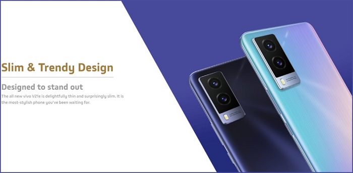 Hai tùy chọn màu sắc của Vivo V21e 5G