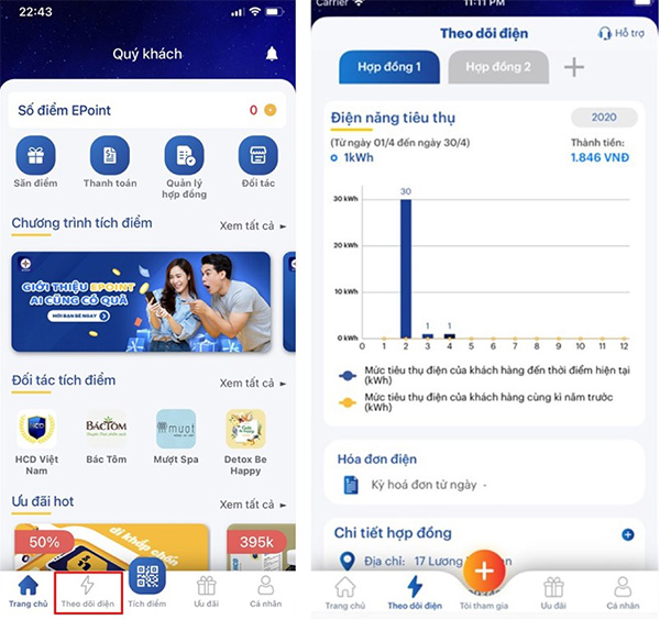Cách tra cứu tiền điện đối với người dân tại khu vực miền Bắc (2)