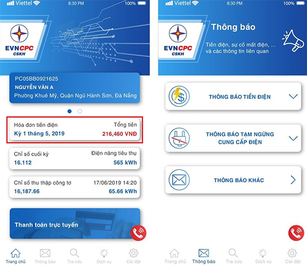 Cách tra cứu tiền điện với người dân tại KV miền Trung và Tây Nguyên (2)