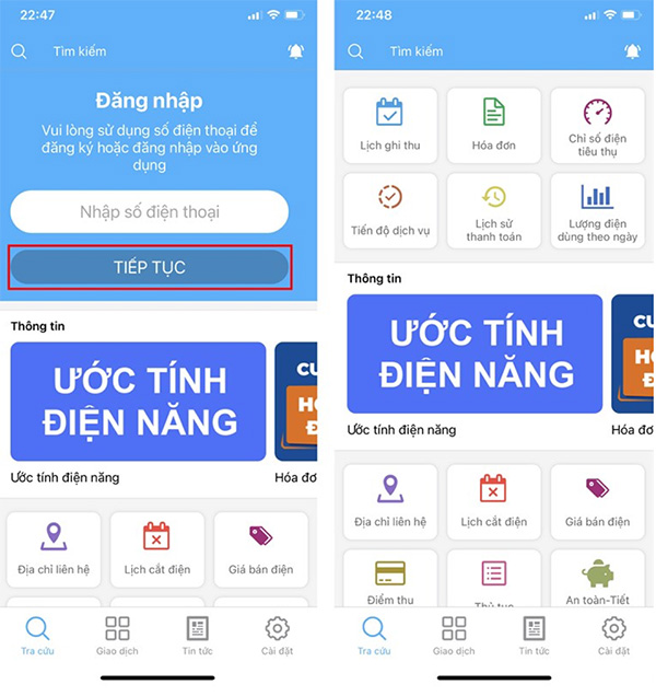Tra cứu tiền điện đối với người dân tại KV miền Nam (1)