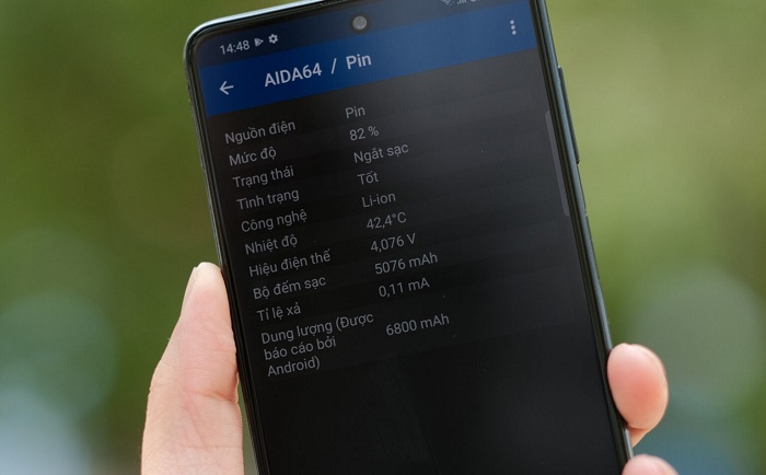 Thông số viên pin của Galaxy M62