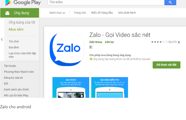 Cập nhật phiên bản Zalo mới