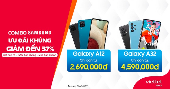 Chương trình ưu đãi khủng khi mua Galaxy A32 4G hoặc A12