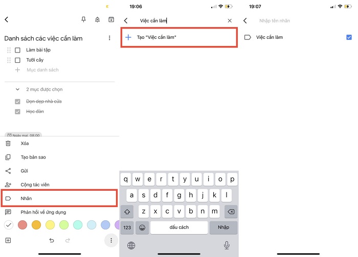 Nhấn chọn biểu tượng 3 dấu chấm ở góc dưới cùng bên phải màn hình để thêm nhãn dán